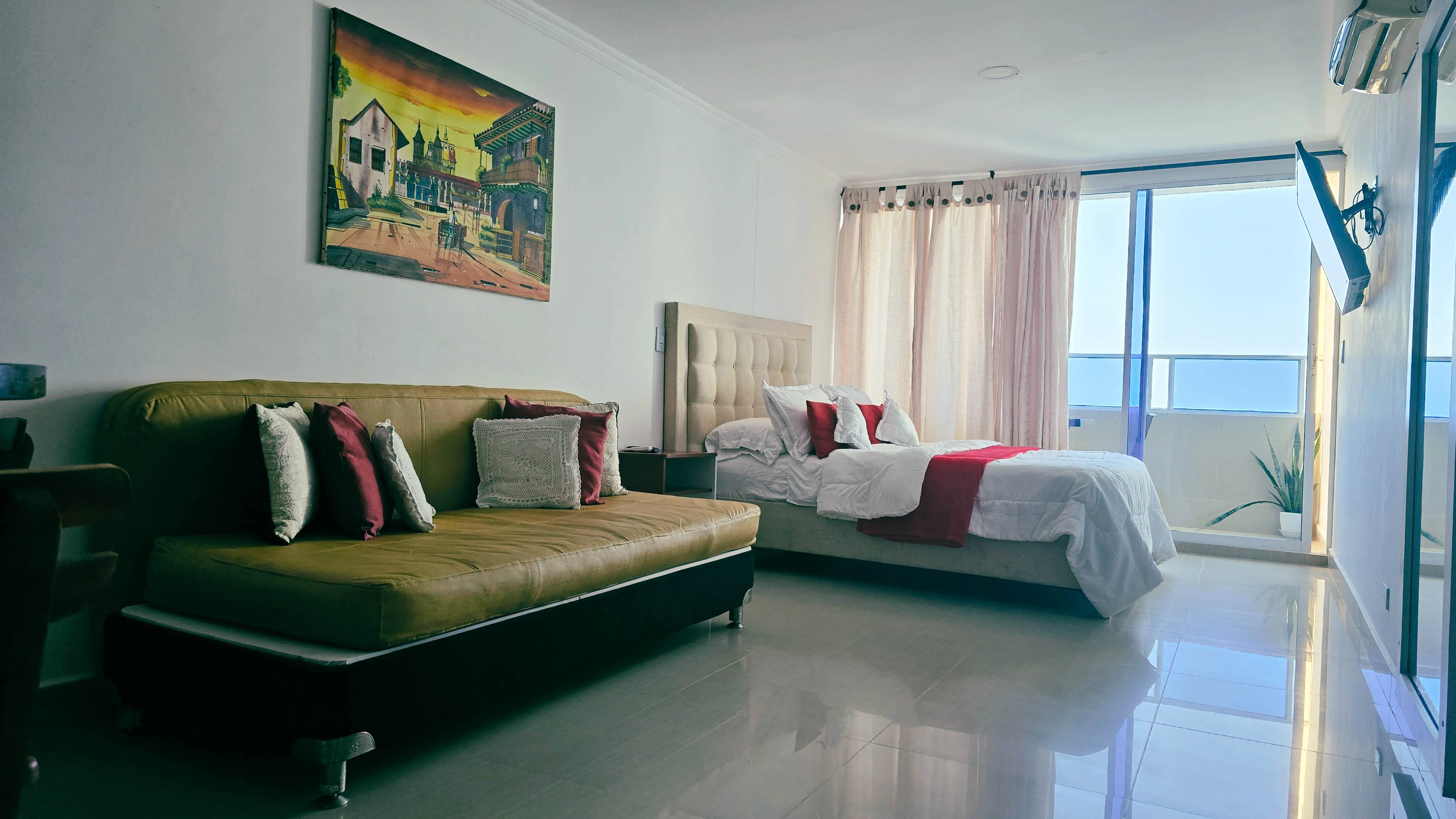 Apartaestudio con Vista al Mar en El Laguito, Cartagena | Arriendo por Día